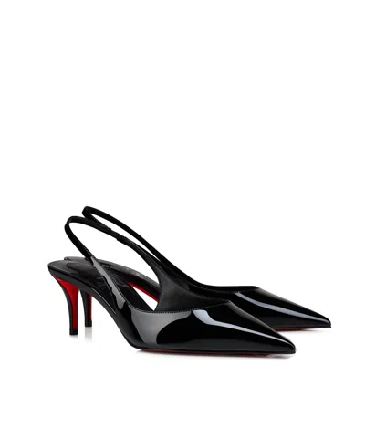 Christian Louboutin Women Miss Z 60mm Patent Calfskin Slingback Pump In Black