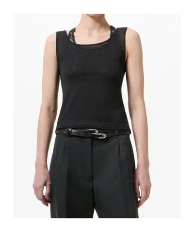 Our Legacy Swim Layered-effect Cotton-blend Tank In Black