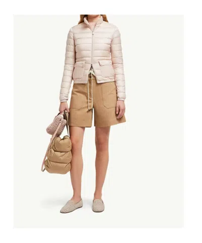 Moncler Women Lans Short Down Jacket In Neutral