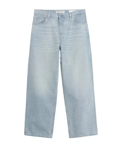 Our Legacy Vast Cut High-waisted Wide-leg Cotton Denim Jeans In Pale Coast Wash Blue