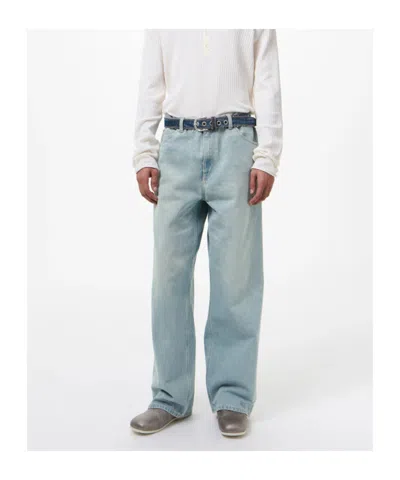 Our Legacy Vast Cut High-waisted Wide-leg Cotton Denim Jeans In Pale Coast Wash Blue