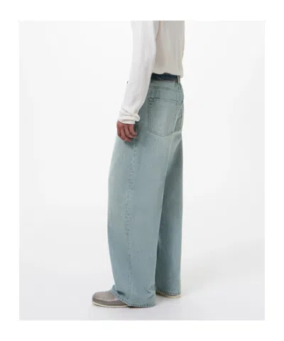 Our Legacy Vast Cut High-waisted Wide-leg Cotton Denim Jeans In Pale Coast Wash Blue