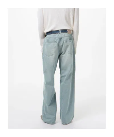Our Legacy Vast Cut High-waisted Wide-leg Cotton Denim Jeans In Pale Coast Wash Blue