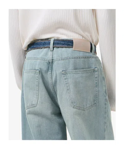 Our Legacy Vast Cut High-waisted Wide-leg Cotton Denim Jeans In Pale Coast Wash Blue