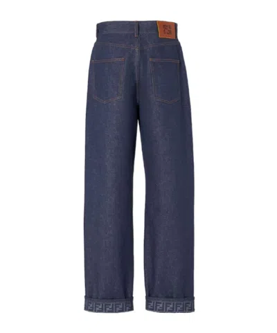 Fendi Long Jeans In Blue