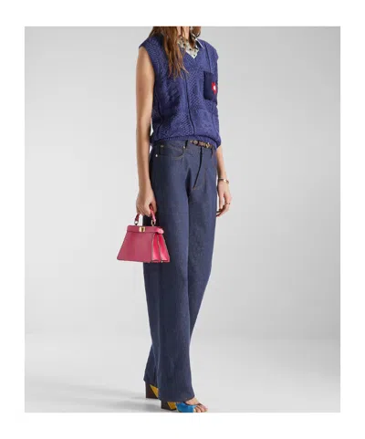Fendi Long Jeans In Blue