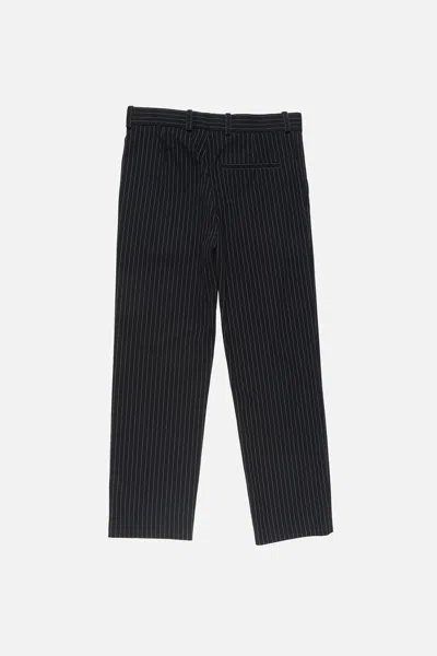 Acne Studios Pinstripe Trousers In Black
