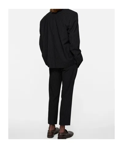 Acne Studios Pinstripe Trousers In Black
