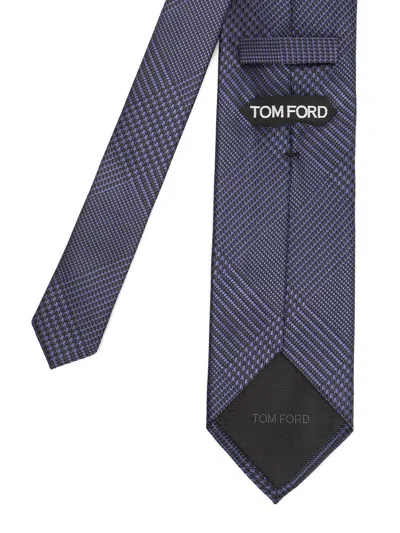 Tom Ford Patterned Silk Tie In Neutral
