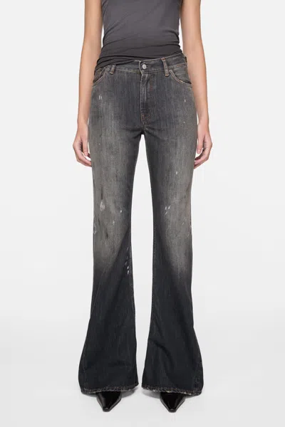 Acne Studios Logo-patch Jeans In Gray
