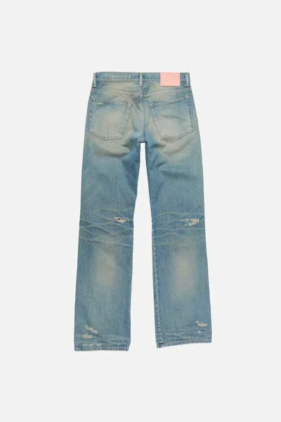 Acne Studios Panelled Distressed Jeans In Blue