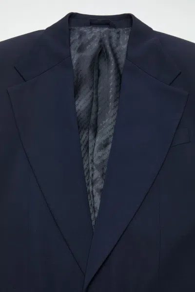 Acne Studios Notched-lapel Jacket In Blue