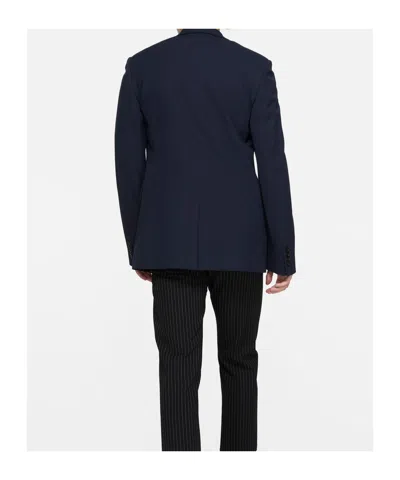Acne Studios Notched-lapel Jacket In Blue