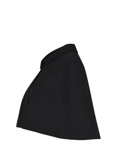 Max Mara Collared Coat In Black