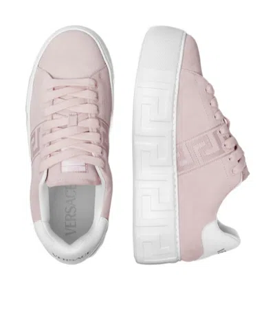 Versace Platform Logo Sneakers In Pink