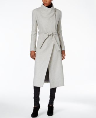 kenneth cole maxi wrap coat