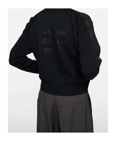Acne Studios Logo-print Sweatshirt In Black