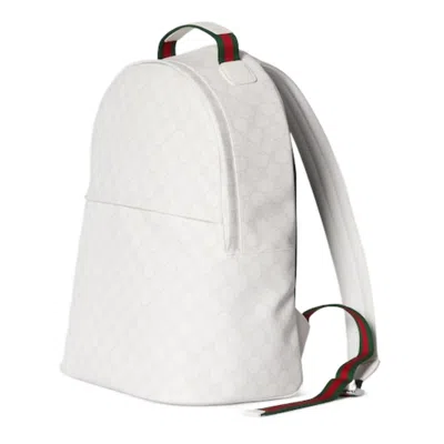 Gucci Medium Gg Backpack In White