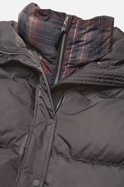 Acne Studios Zip Plaid Jacket In Gray