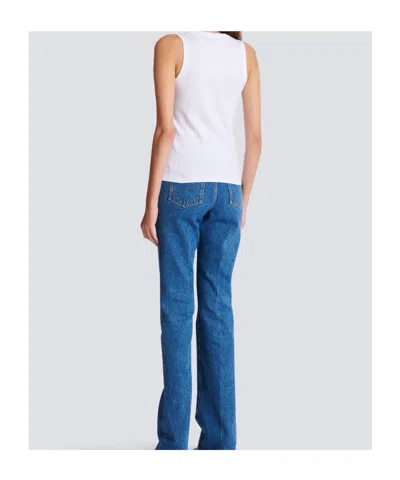 Balmain Logo Graphic Tank Top In White