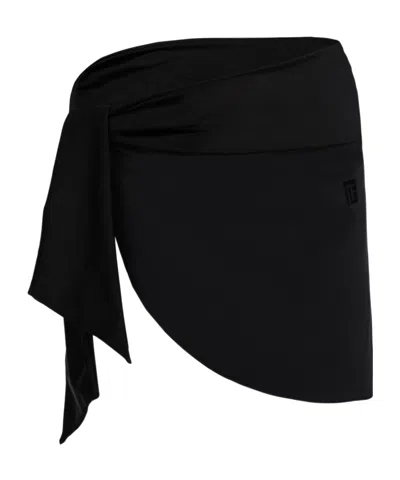 Balmain Asymmetric Tie Sarong In Orange