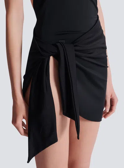 Balmain Asymmetric Tie Sarong In Orange