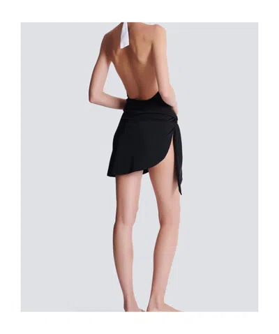 Balmain Asymmetric Tie Sarong In Orange