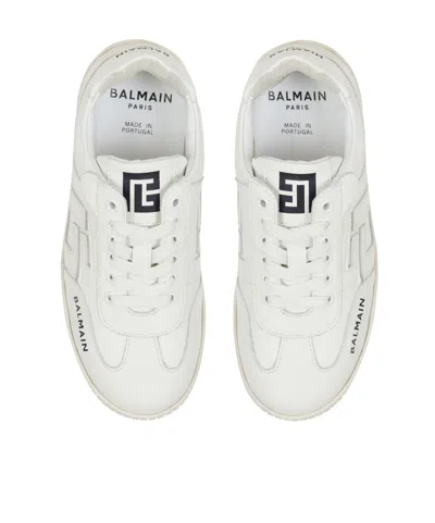 Balmain Smooth Leather Trainers In Multi