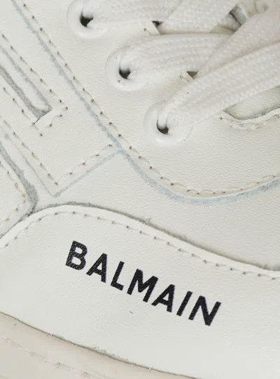 Balmain Smooth Leather Trainers In Multi
