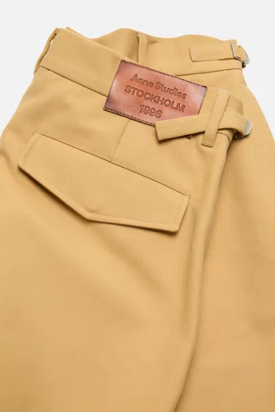 Acne Studios Logo-patch Shorts In Brown