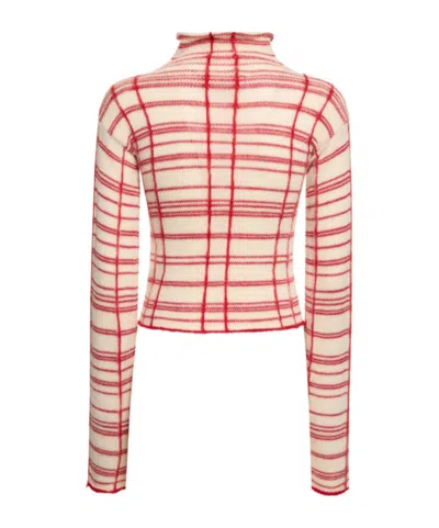 Marni Checked Wool Blend Turtleneck Sweater In Multi