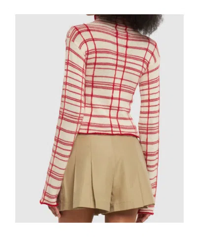 Marni Checked Wool Blend Turtleneck Sweater In Multi