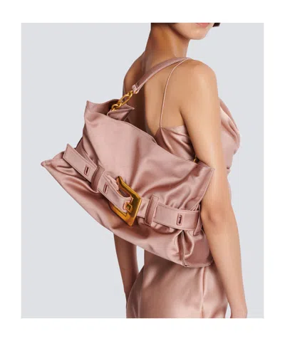 Balmain Medium Anthem Shoulder Bag In Pink