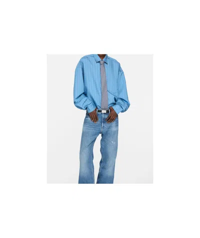 Acne Studios Striped-pattern Silk Tie In Neutral