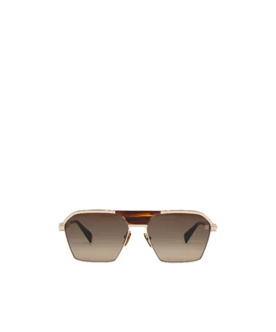 Balmain Sergeant Sunglasses In Neutral