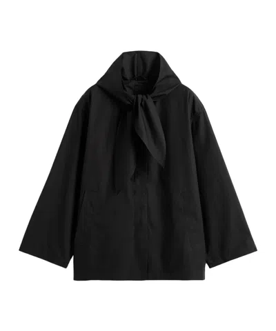Totême Technical Scarf Jacket Black In Black