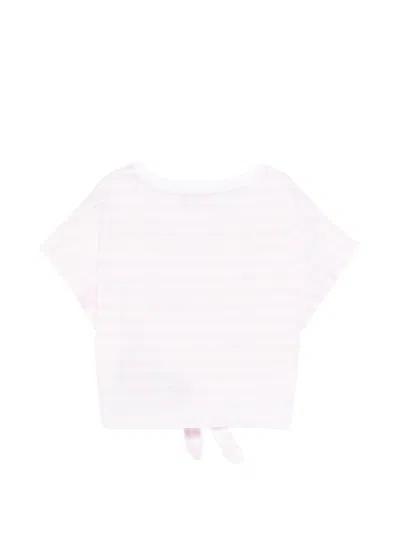 Balmain Striped T-shirt In Pink