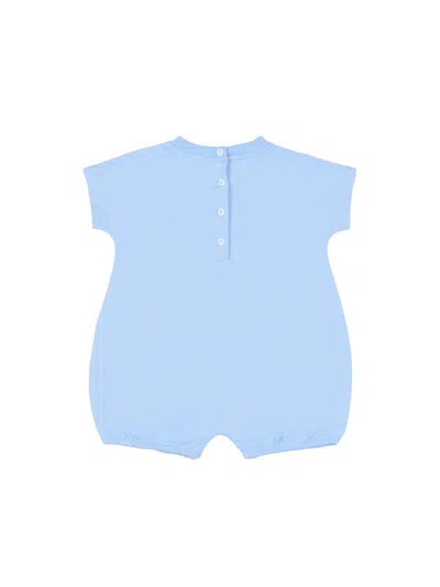 Balmain Logo-detail Romper Set In Blue