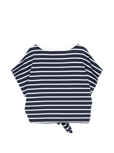 Balmain Striped T-shirt In Blue