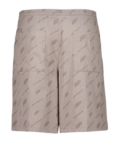 Off-white Logo-print Shorts In Neutral