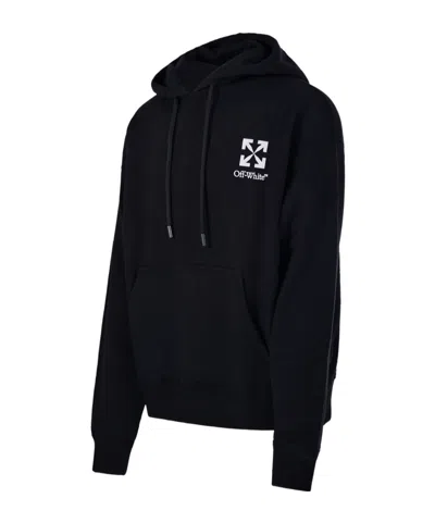 Off-white Drawstring Hooded Sweatshirt In Black