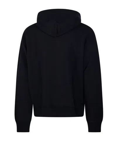 Off-white Drawstring Hooded Sweatshirt In Black