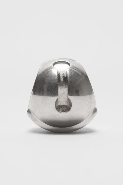 Acne Studios Bell-shaped Metal Ring In Pattern