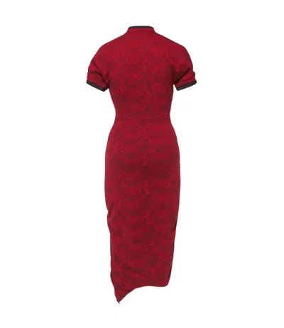 Vivienne Westwood Pulling Dress Jacquard Piquet Graffiti-orbs Xl Women In Brown