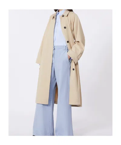 Weekend Max Mara Collared Long-sleeved Coat In Neutral