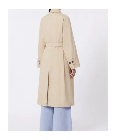 Weekend Max Mara Collared Long-sleeved Coat In Neutral