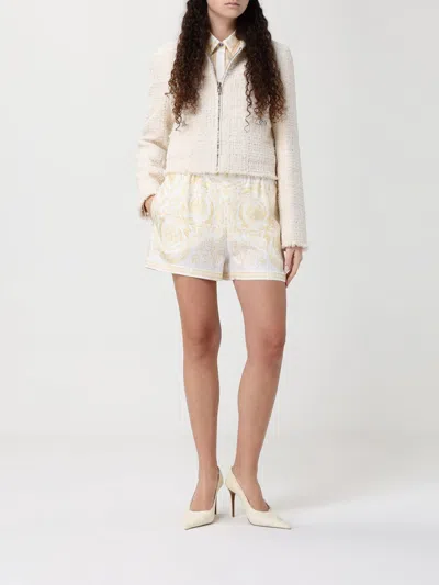 Versace Pattern-printed Long-sleeved Shirt In Neutral