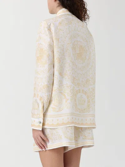 Versace Pattern-printed Long-sleeved Shirt In Neutral