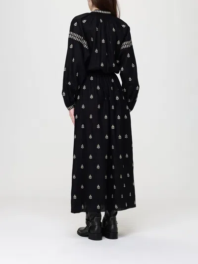 Isabel Marant Rodilia Silk Long Dress In Black