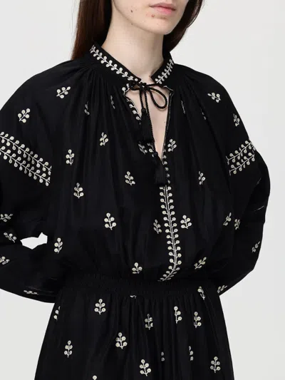 Isabel Marant Rodilia Silk Long Dress In Black